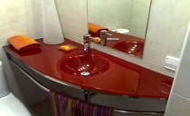 lavabo cristal color